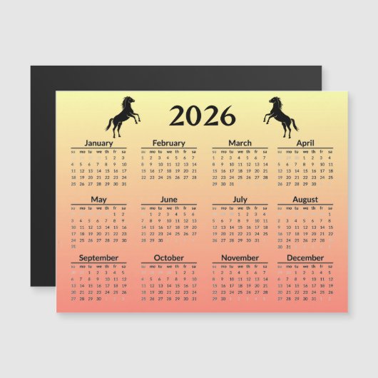 Chinese New Year of Horse 2026 Calendar  (Voorkant / Achterkant)