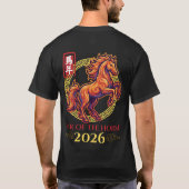 Chinese New Year of The Fire Horse 2026 - Asian T-shirt (Achterkant)