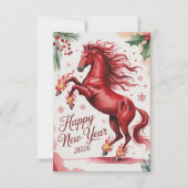 Chinese New year of the Horse 2026 Bedankkaart (Voorkant)