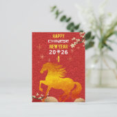 Chinese New year of the Horse 2026  Briefkaart (Staand voorkant)