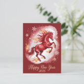 Chinese New year of the Horse 2026 Feestdagenkaart (Staand voorkant)