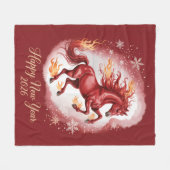 Chinese New year of the Horse 2026 Fleece Deken (Voorkant (Horizontaal))