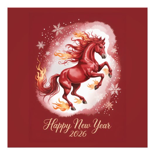 Chinese New year of the Horse 2026 Foto Afdruk (Voorkant)