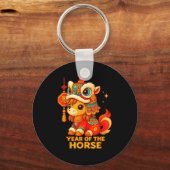 Chinese New Year Of The Horse 2026 Lunar New Year  Sleutelhanger (Voorkant)