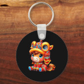 Chinese New Year Of The Horse 2026 Lunar New Year  Sleutelhanger (Voorkant)