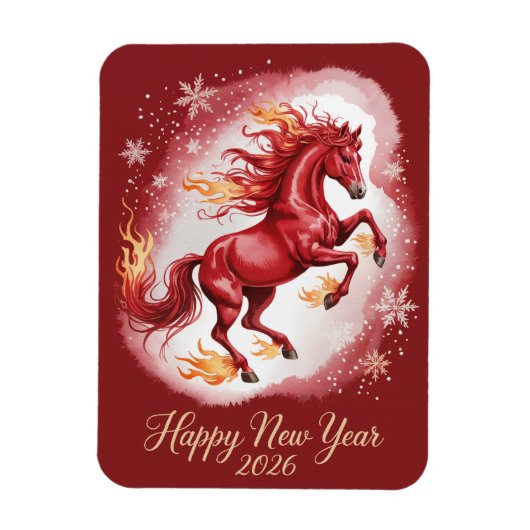 Chinese New year of the Horse 2026 Magneet (Verticaal)