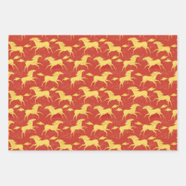 Chinese New Year of the Horse  Inpakpapier Vel