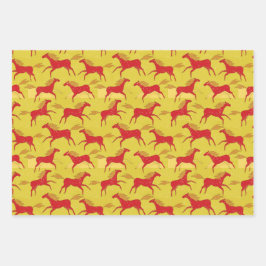 Chinese New Year of the Horse  Inpakpapier Vel