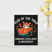 Chinese New Year Of The Tiger 2022  Kaart (Gele Bloem)