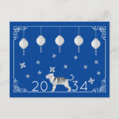 Chinese New Year Origami Tiger Briefkaart (Voorkant)