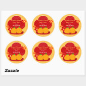 Chinese New Year Stickers - 2 Oranges (Vel)