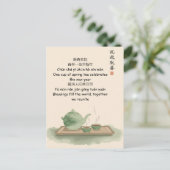 Chinese New Year Tea Ceremony Art Greeting Briefkaart (Staand voorkant)