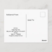 Chinese New Year Tea Ceremony Art Greeting Briefkaart (Achterkant)