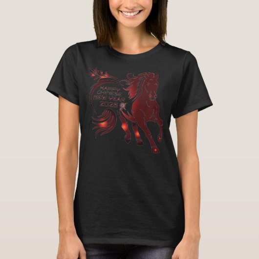 CHINESE NEW YEAR Women Black Shirt (Voorkant)