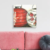 Chinese nieuwe jaarlantaarns met Floral Print (Insitu (Woonkamer))