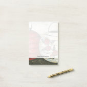 Chinese nieuwe jaarlantaarns met Floral Print Post-it® Notes (Op bureau)