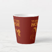 Chinese Nieuwjaar 2026 Paard Latte Mok (Voorkant)