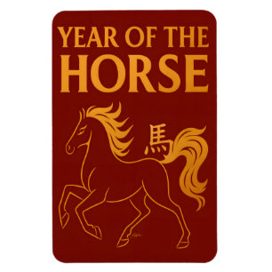 Chinese Nieuwjaar 2026 Paard Magneet
