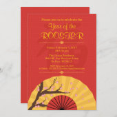 Chinese Nieuwjaar Aangepaste Uitnodiging van de Pa (Voorkant / Achterkant)