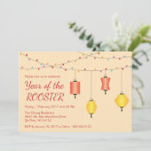 Chinese Nieuwjaar Aangepaste Uitnodiging van de Pa (Staand voorkant)