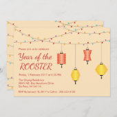 Chinese Nieuwjaar Aangepaste Uitnodiging van de Pa (Voorkant / Achterkant)