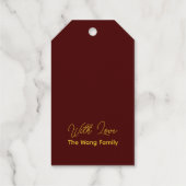 Chinese Nieuwjaar Dragon 2024 Moderne luxe Cadeaulabels (Achterkant)