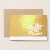 Chinese Nieuwjaar Dragon 2024 Moderne luxe Folie Kaarten (Met envelop)