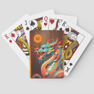 Chinese Nieuwjaar Dragon 2024 Monogram PCs Pokerkaarten
