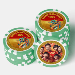 Chinese Nieuwjaar Dragon gepersonaliseerde foto Po Poker Chips