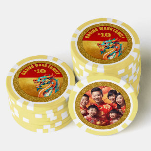 Chinese Nieuwjaar Dragon gepersonaliseerde foto Po Poker Chips