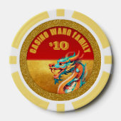 Chinese Nieuwjaar Dragon gepersonaliseerde foto Po Poker Chips (Voorkant)
