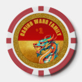 Chinese Nieuwjaar Dragon gepersonaliseerde foto Po Poker Chips (Voorkant)