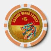 Chinese Nieuwjaar Dragon gepersonaliseerde foto Po Poker Chips (Voorkant)