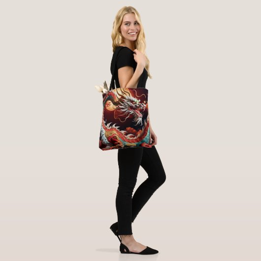 Chinese Nieuwjaar Dragon Zodiac Verjaardag TB03 Tote Bag (Op model)