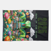 Chinese Nieuwjaar groene Slang 2025 KT8 Theedoek (Horizontaal)