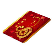 Chinese Nieuwjaar Slang 2025 gestileerde Lantaarns Magneet (Linkerzijde)