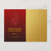 Chinese Nieuwjaar Slang 2025 Tempel + Teksten HPos Feestdagenkaart (Achterkant)