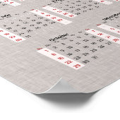 Chinese Nieuwjaar van het Konijn 2023 Kalender Pos Poster (Hoek)