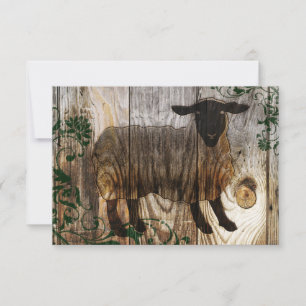 chinese nieuwjaar van houten schapen 2015 kaart