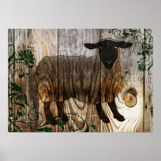 chinese nieuwjaar van houten schapen 2015 poster (Voorkant)