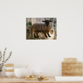 chinese nieuwjaar van houten schapen 2015 poster (Keuken)