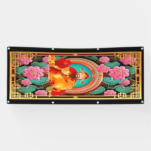 Chinese nieuwjaarbanner spandoek (Horizontaal)
