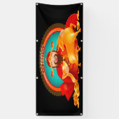 Chinese nieuwjaarbanner spandoek (Verticaal)