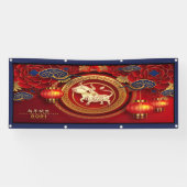 Chinese nieuwjaarbanner spandoek (Horizontaal)