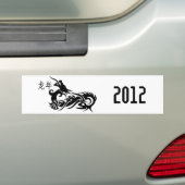 Chinese nieuwjaardraak 2012 bumpersticker (Op auto)