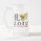 Chinese nieuwjaardraak 2012 matglas bierpul (Links)