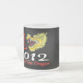 Chinese nieuwjaardraak 2012 matglas koffiemok (Voorkant links)
