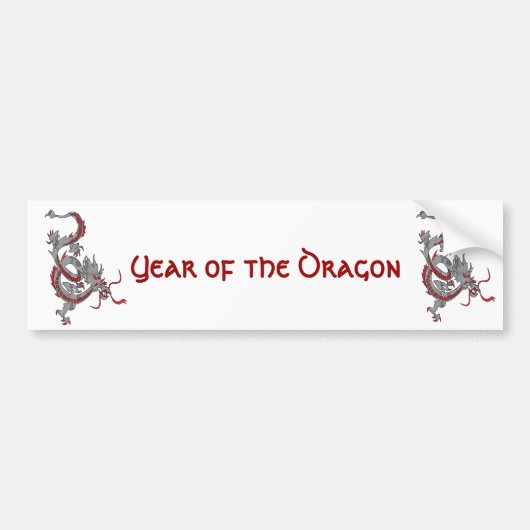 Chinese nieuwjaardraak bumpersticker (Voorkant)