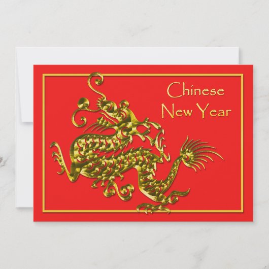 Chinese nieuwjaardraak kaart (Voorkant)