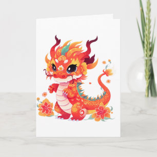 Chinese nieuwjaardraak kaart